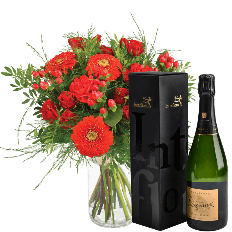 Bouquet Pomme d'amour et Champagne – Idée Cadeau Anniversaire – Livraison  en 4H – Interflora - Anniversaire de mariage